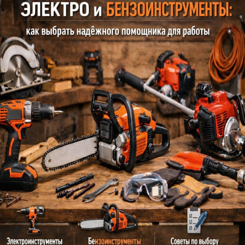 Электро и бензоинструменты: как выбрать надежного помощника для работы